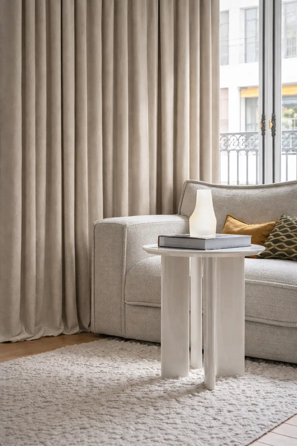 Rideau phonique 3-en-1 - Beige