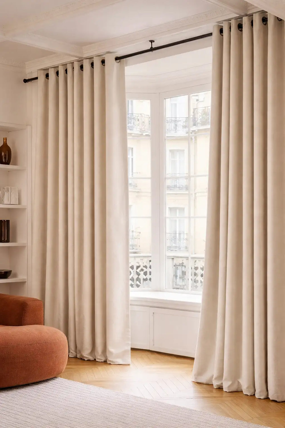 Rideau phonique 3-en-1 - Beige