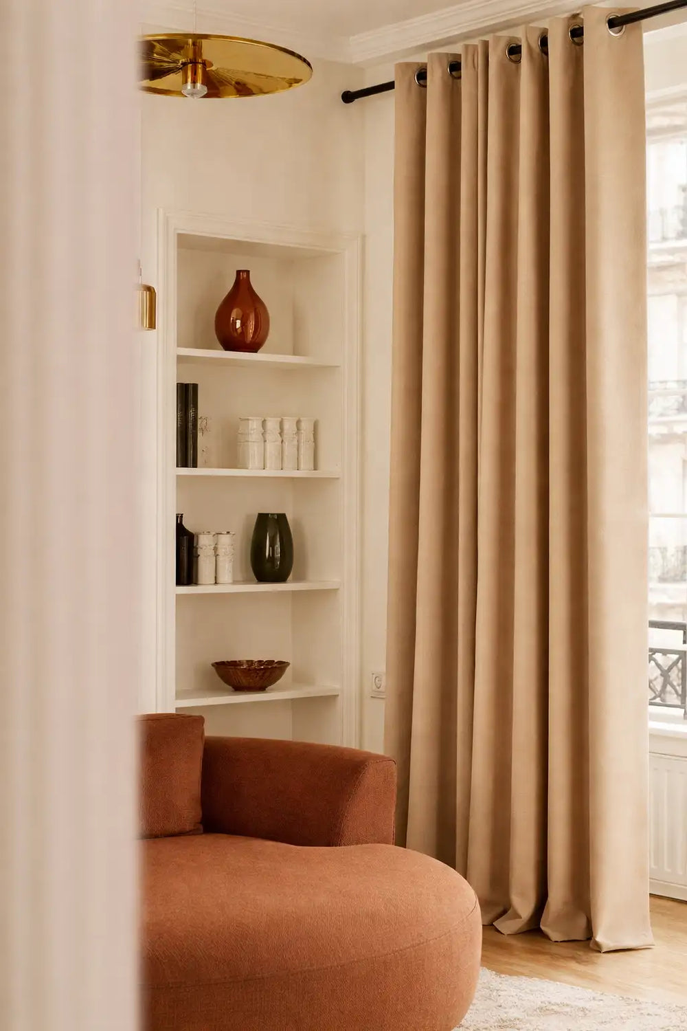 Rideau phonique 3-en-1 - Crème