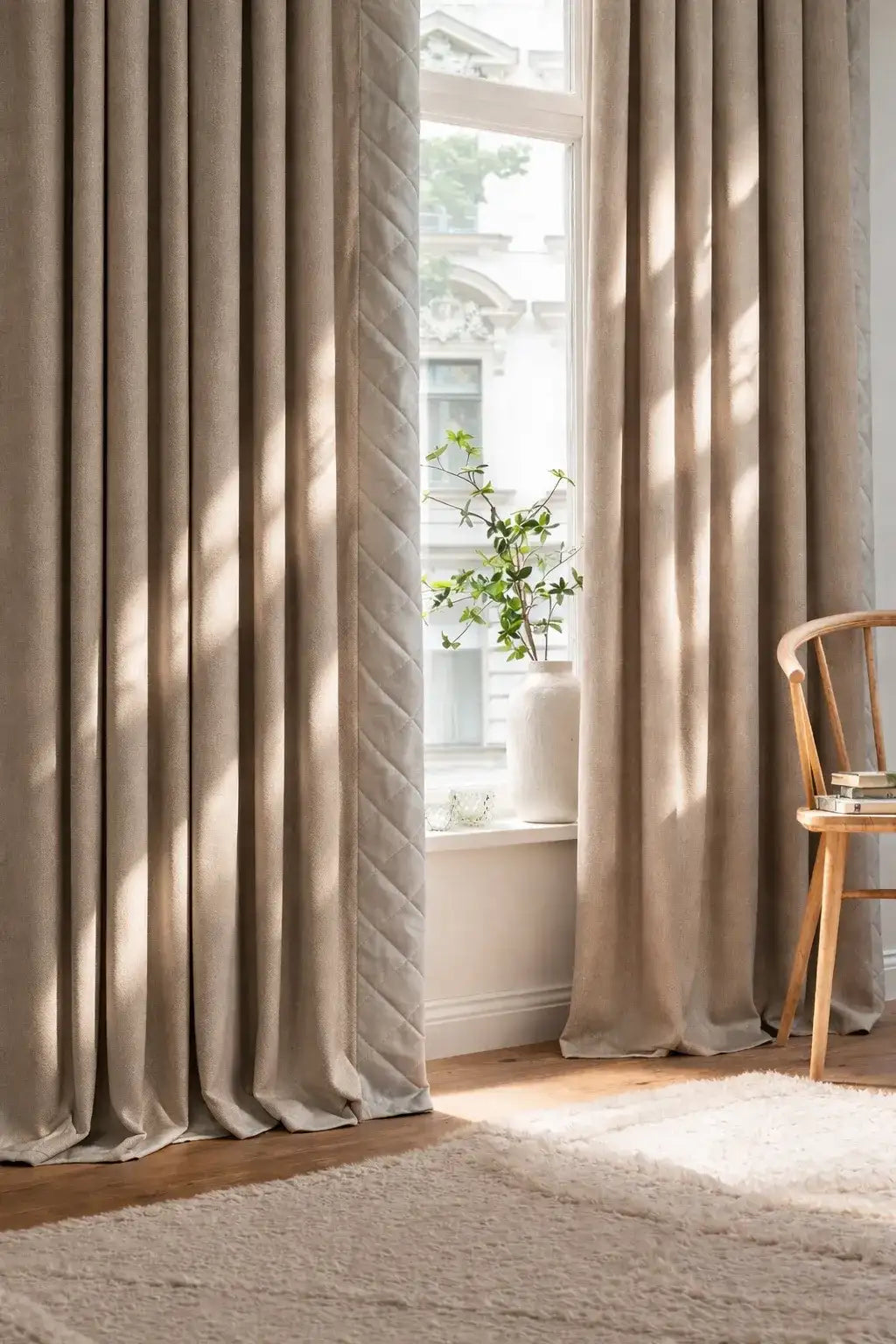 Rideau phonique 3-en-1 - Crème