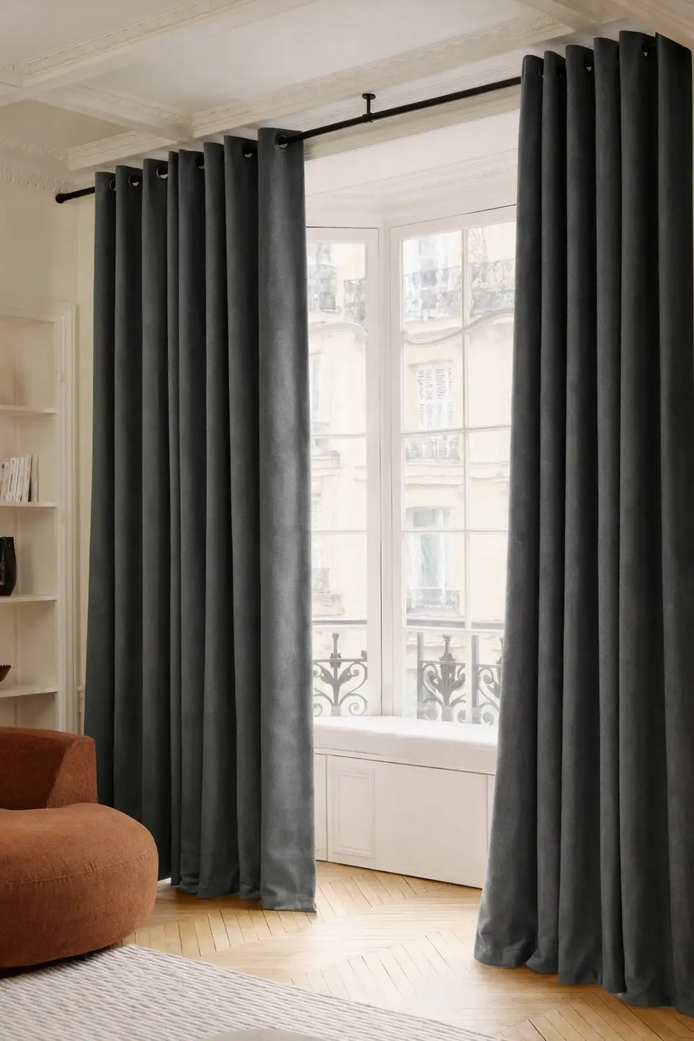 Rideau phonique 3-en-1 - Gris